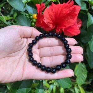 8MM Onyx Bead Bracelet